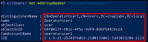 PowerShell command to list members of operator groups.