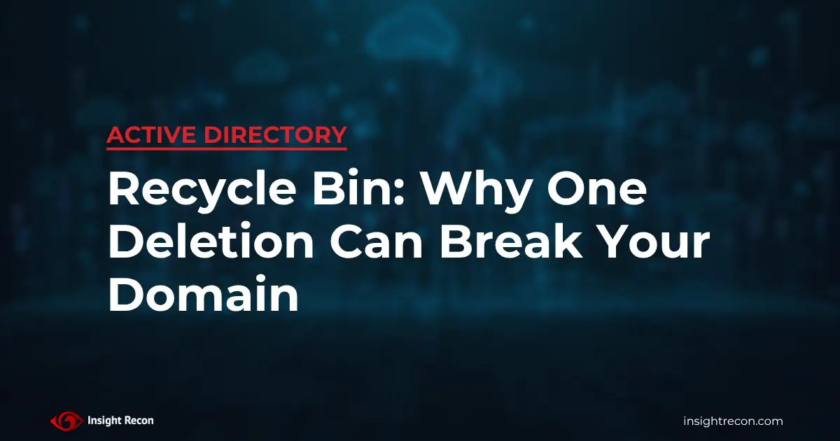 Blog article feature image for enabling active directory recycle bin