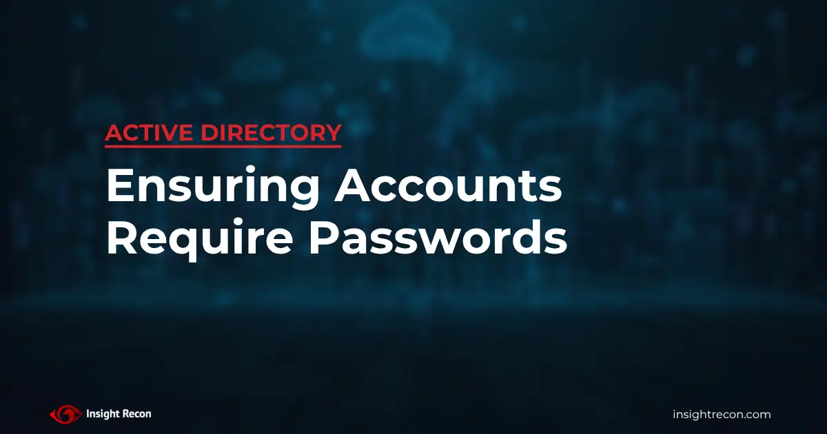 Blog article feature image for ensuring all accounts require a password