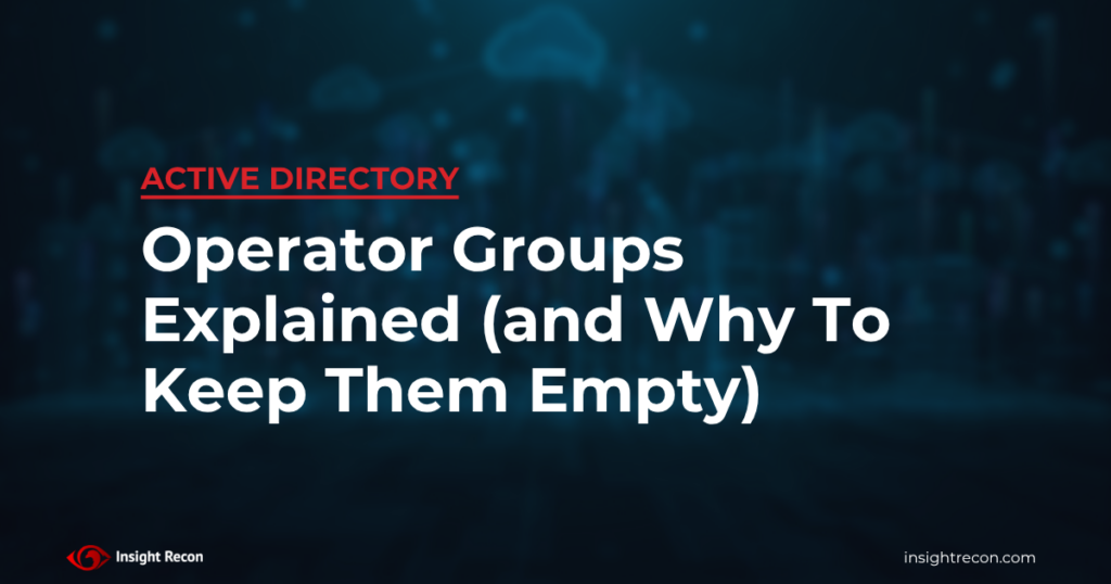 Blog article feature image for not using operator groups