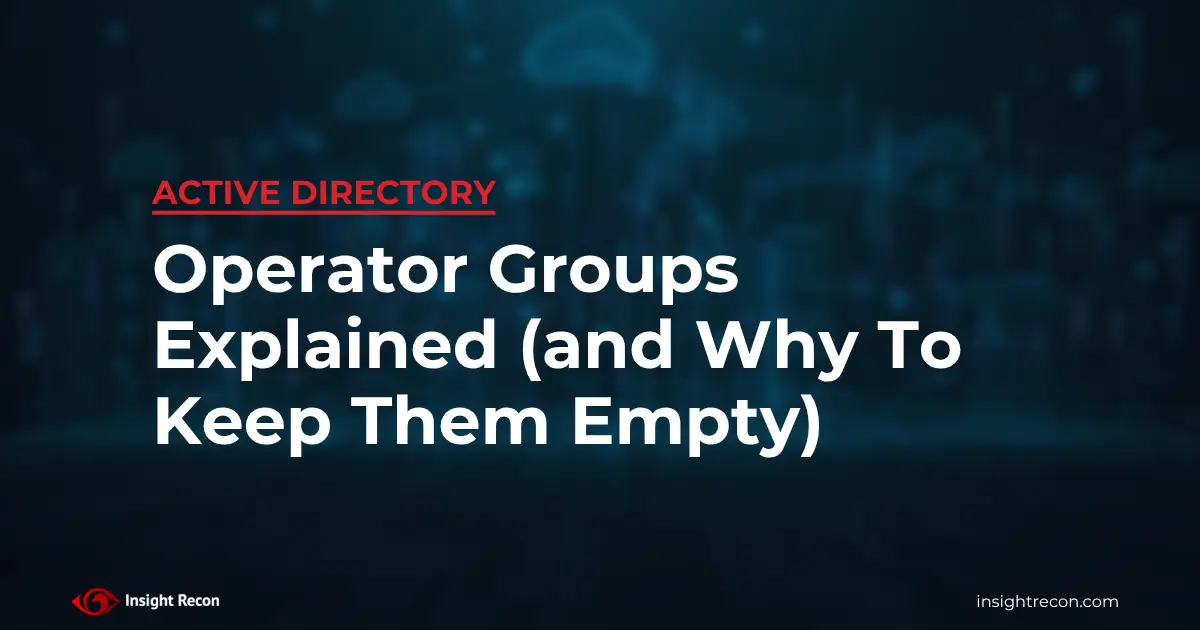 Blog article feature image for not using operator groups